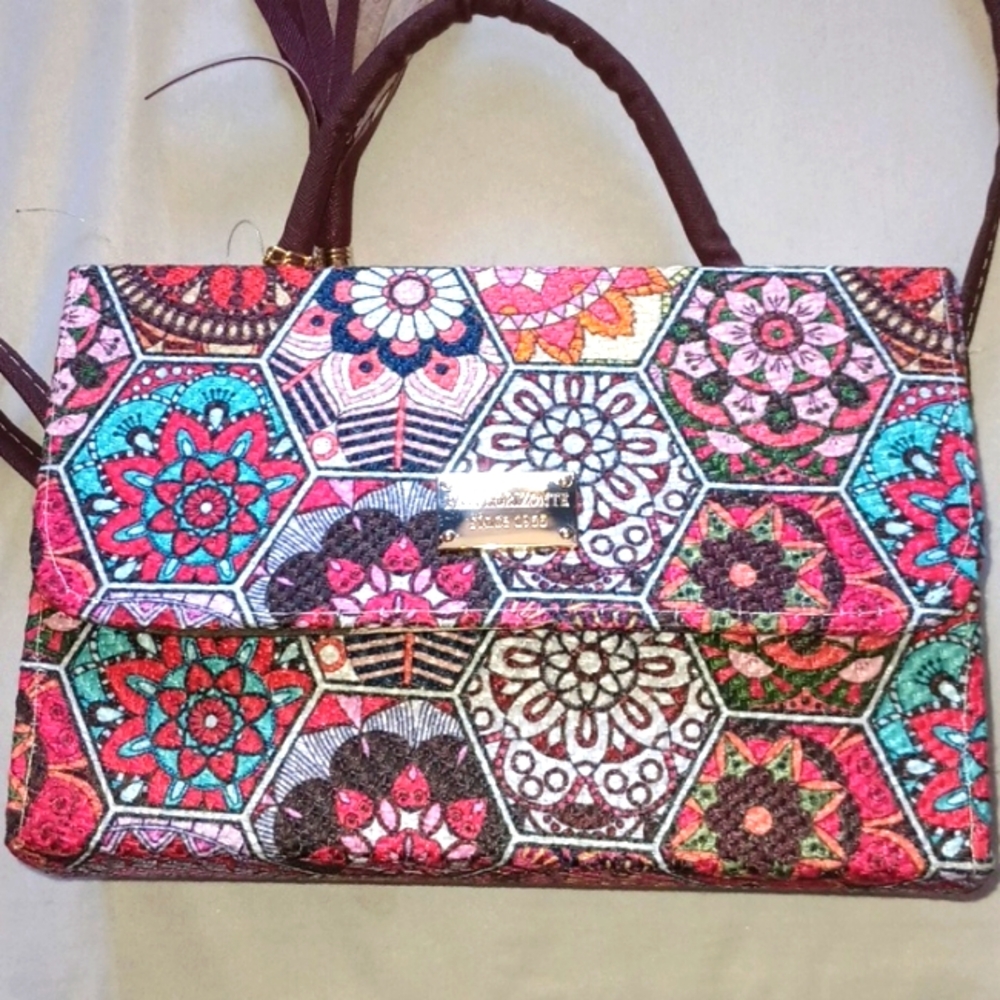 Colorful floral purse/handbag Belo Horizonte made in Mexico shoulder strap